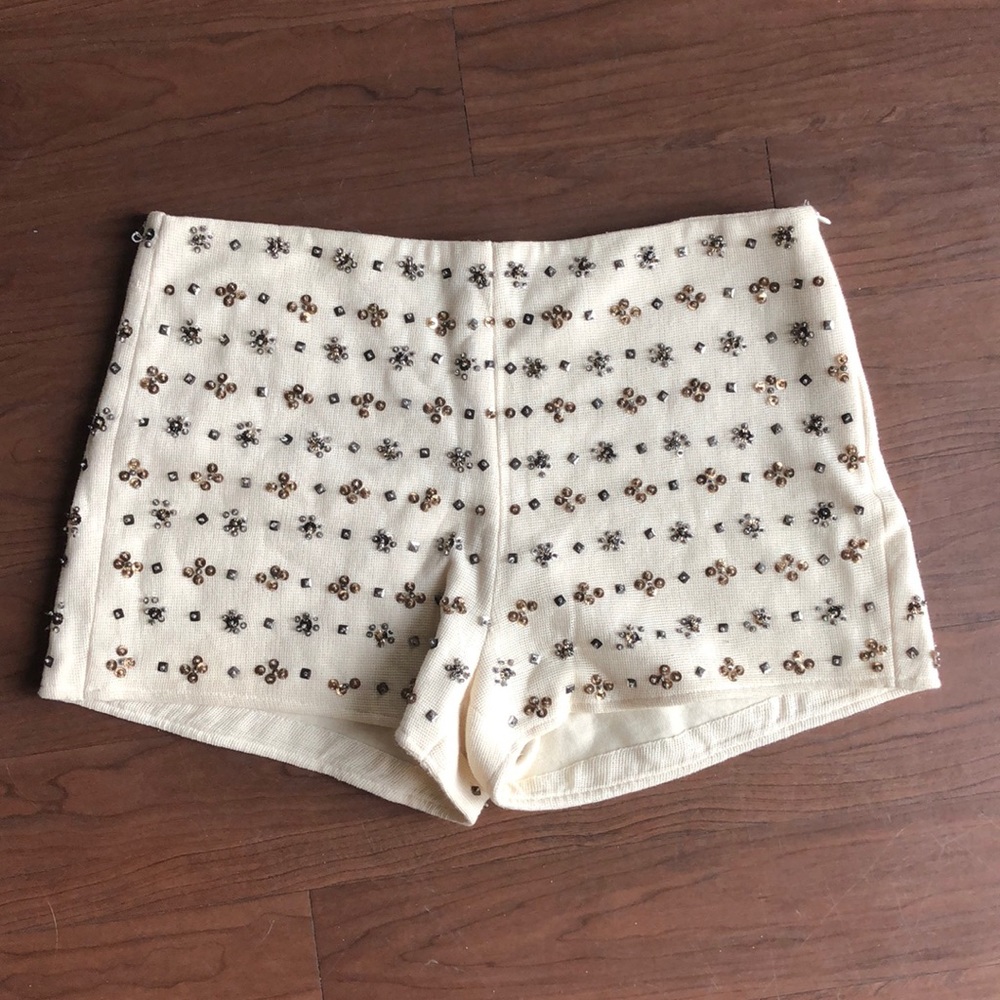 Zara Sequin Embellished Shorts